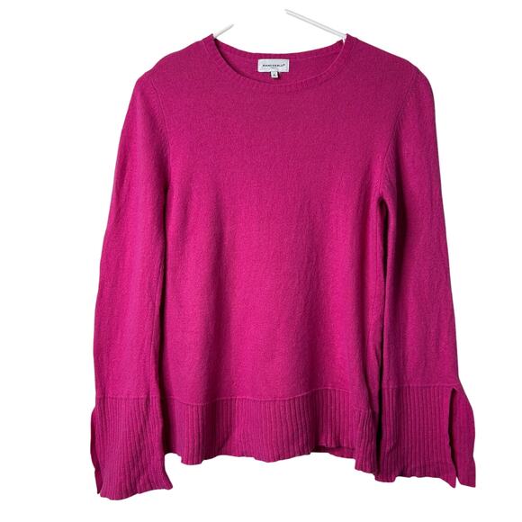 Bianco & Blu Pink Merino Wool Cashmere Blend Sweater Small Italy - Picture 1 of 7